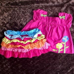 Gymboree skirt and top